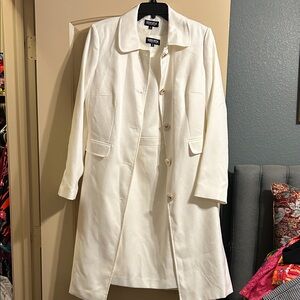 Cream dress and coat set